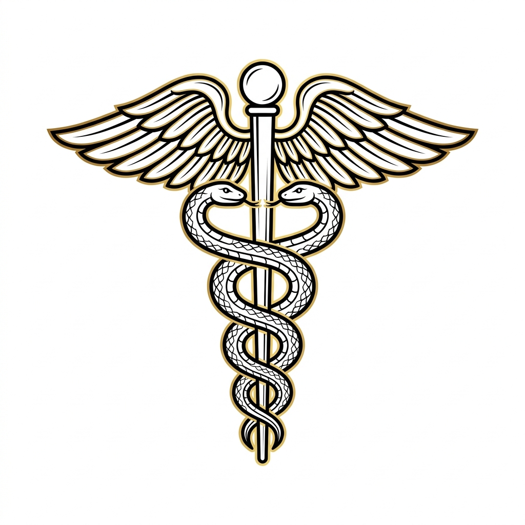 Caduceus Emblem Watermark